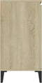 vidaXL - Dressoir - 104x35x70 - cm - bewerkt - hout - sonoma - eikenkleurig