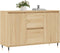 vidaXL - Dressoir - 104x35x70 - cm - bewerkt - hout - sonoma - eikenkleurig