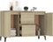 vidaXL - Dressoir - 104x35x70 - cm - bewerkt - hout - sonoma - eikenkleurig