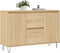 vidaXL - Dressoir - 104x35x70 - cm - bewerkt - hout - sonoma - eikenkleurig