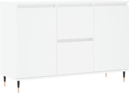 vidaXL - Dressoir - 104x35x70 - cm - bewerkt - hout - wit