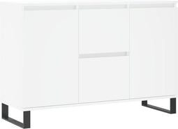 vidaXL - Dressoir - 104x35x70 - cm - bewerkt - hout - wit