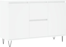 vidaXL - Dressoir - 104x35x70 - cm - bewerkt - hout - wit