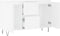 vidaXL - Dressoir - 104x35x70 - cm - bewerkt - hout - wit