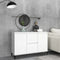 vidaXL - Dressoir - 104x35x70 - cm - bewerkt - hout - wit