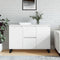 vidaXL - Dressoir - 104x35x70 - cm - bewerkt - hout - wit