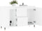vidaXL - Dressoir - 104x35x70 - cm - bewerkt - hout - wit