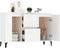 vidaXL - Dressoir - 104x35x70 - cm - bewerkt - hout - wit