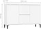 vidaXL - Dressoir - 104x35x70 - cm - bewerkt - hout - wit