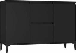 vidaXL - Dressoir - 104x35x70 - cm - bewerkt - hout - zwart