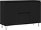 vidaXL - Dressoir - 104x35x70 - cm - bewerkt - hout - zwart