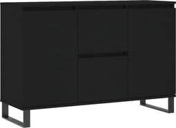 vidaXL - Dressoir - 104x35x70 - cm - bewerkt - hout - zwart