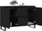 vidaXL - Dressoir - 104x35x70 - cm - bewerkt - hout - zwart