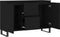 vidaXL - Dressoir - 104x35x70 - cm - bewerkt - hout - zwart