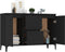 vidaXL - Dressoir - 104x35x70 - cm - bewerkt - hout - zwart