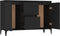 vidaXL - Dressoir - 104x35x70 - cm - bewerkt - hout - zwart