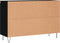 vidaXL - Dressoir - 104x35x70 - cm - bewerkt - hout - zwart