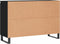 vidaXL - Dressoir - 104x35x70 - cm - bewerkt - hout - zwart