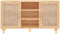 vidaXL - Dressoir - 105x30x60 - cm - massief - grenenhout - en - rattan - bruin