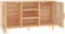 vidaXL - Dressoir - 105x30x60 - cm - massief - grenenhout - en - rattan - bruin