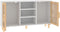 vidaXL - Dressoir - 105x30x60 - cm - massief - grenenhout - en - rattan - wit