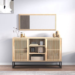 vidaXL - Dressoir - 105x30x65 - cm - bewerkt - hout