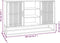 vidaXL - Dressoir - 105x30x65 - cm - bewerkt - hout - wit