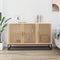 vidaXL - Dressoir - 105x30x65 - cm - bewerkt - hout - wit