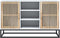 vidaXL - Dressoir - 105x30x65 - cm - bewerkt - hout - wit