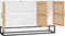vidaXL - Dressoir - 105x30x65 - cm - bewerkt - hout - wit