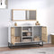 vidaXL - Dressoir - 105x30x65 - cm - bewerkt - hout - wit