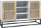 vidaXL - Dressoir - 105x30x65 - cm - bewerkt - hout - wit