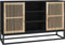 vidaXL - Dressoir - 105x30x65 - cm - bewerkt - hout - zwart