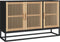 vidaXL - Dressoir - 105x30x65 - cm - bewerkt - hout - zwart