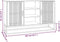 vidaXL - Dressoir - 105x30x65 - cm - bewerkt - hout - zwart