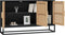 vidaXL - Dressoir - 105x30x65 - cm - bewerkt - hout - zwart