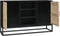 vidaXL - Dressoir - 105x30x65 - cm - bewerkt - hout - zwart