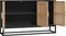 vidaXL - Dressoir - 105x30x65 - cm - bewerkt - hout - zwart