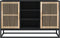 vidaXL - Dressoir - 105x30x65 - cm - bewerkt - hout - zwart