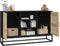 vidaXL - Dressoir - 105x30x65 - cm - bewerkt - hout - zwart
