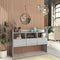 vidaXL - Dressoir - 105x30x70 - cm - bewerkt - hout - betongrijs