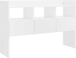 vidaXL - Dressoir - 105x30x70 - cm - bewerkt - hout - hoogglans - wit