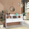 vidaXL - Dressoir - 105x30x70 - cm - bewerkt - hout - hoogglans - wit