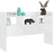vidaXL - Dressoir - 105x30x70 - cm - bewerkt - hout - hoogglans - wit