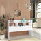 vidaXL - Dressoir - 105x30x70 - cm - bewerkt - hout - wit