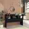 vidaXL - Dressoir - 105x30x70 - cm - bewerkt - hout - zwart