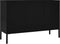 vidaXL - Dressoir - 105x35x70 - cm - staal - en - gehard - glas - zwart