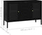 vidaXL - Dressoir - 105x35x70 - cm - staal - en - gehard - glas - zwart