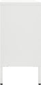 vidaXL - Dressoir - 105x35x70 - cm - staal - en - gehard - glas - wit