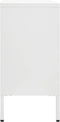 vidaXL - Dressoir - 105x35x70 - cm - staal - en - gehard - glas - wit